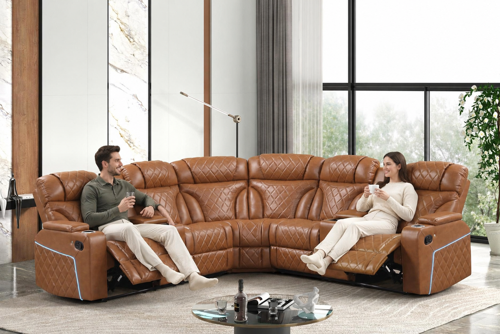 STERLING SECTIONAL BROWN