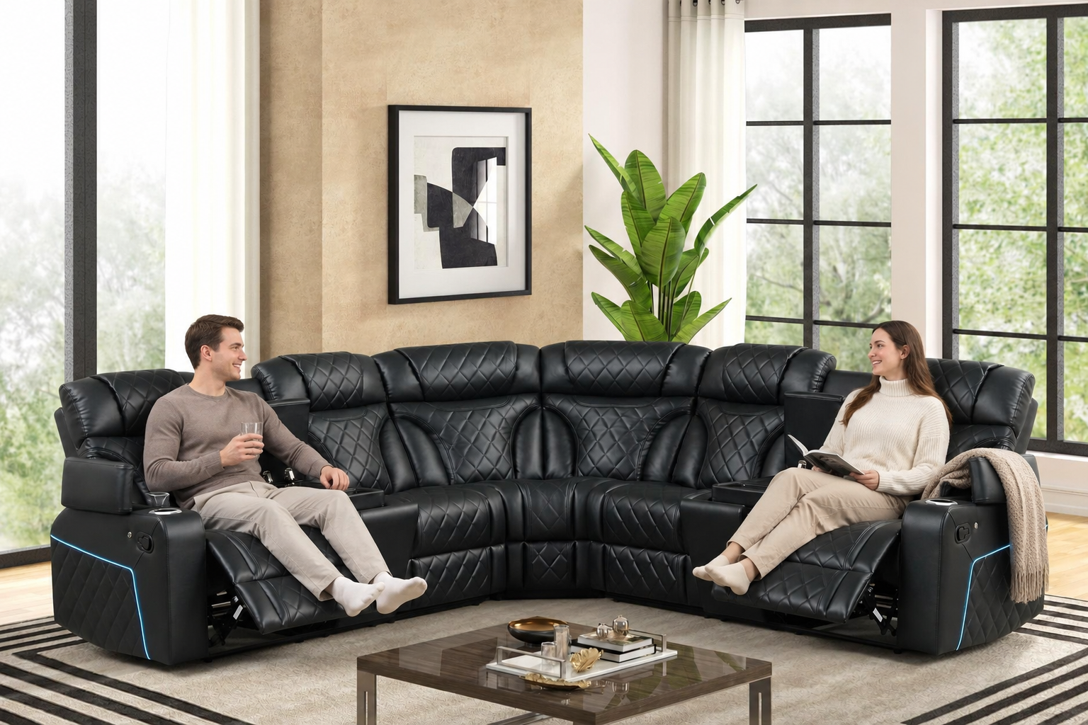 STERLING SECTIONAL BLACK