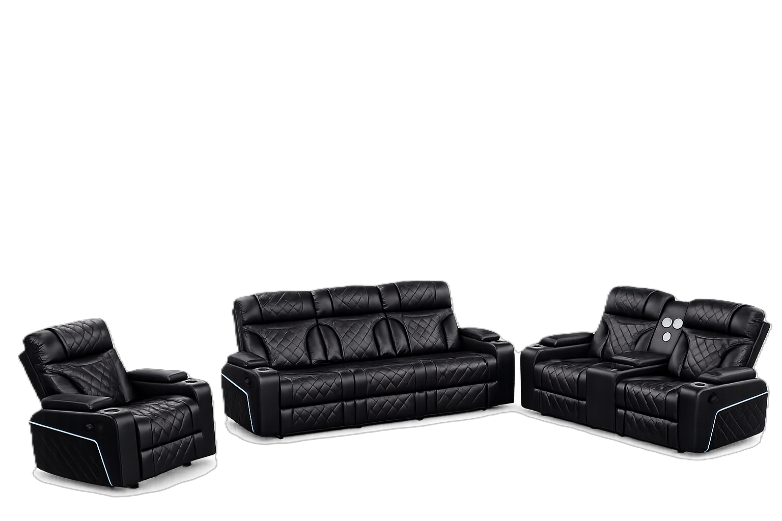 STERLING BLACK SOFA AND LOVESEAT