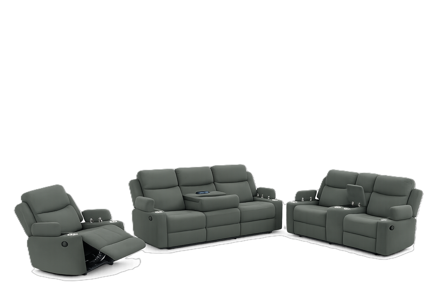 DAKOTA EARTH GREEN SOFA AND LOVESEAT