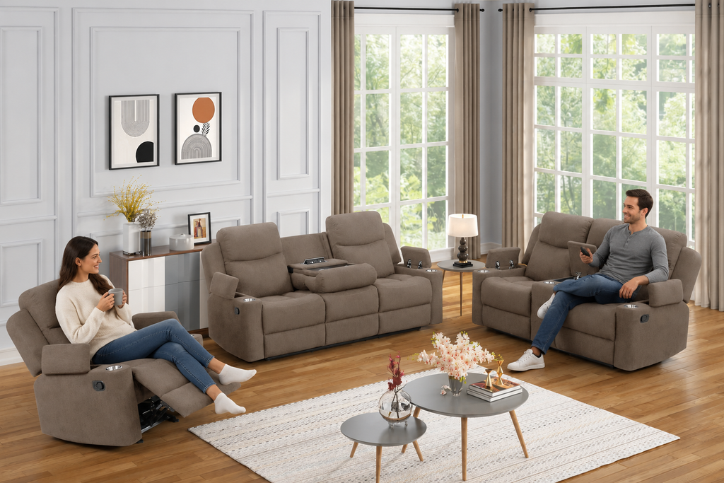 DAKOTA BROWN SOFA AND LOVESEAT