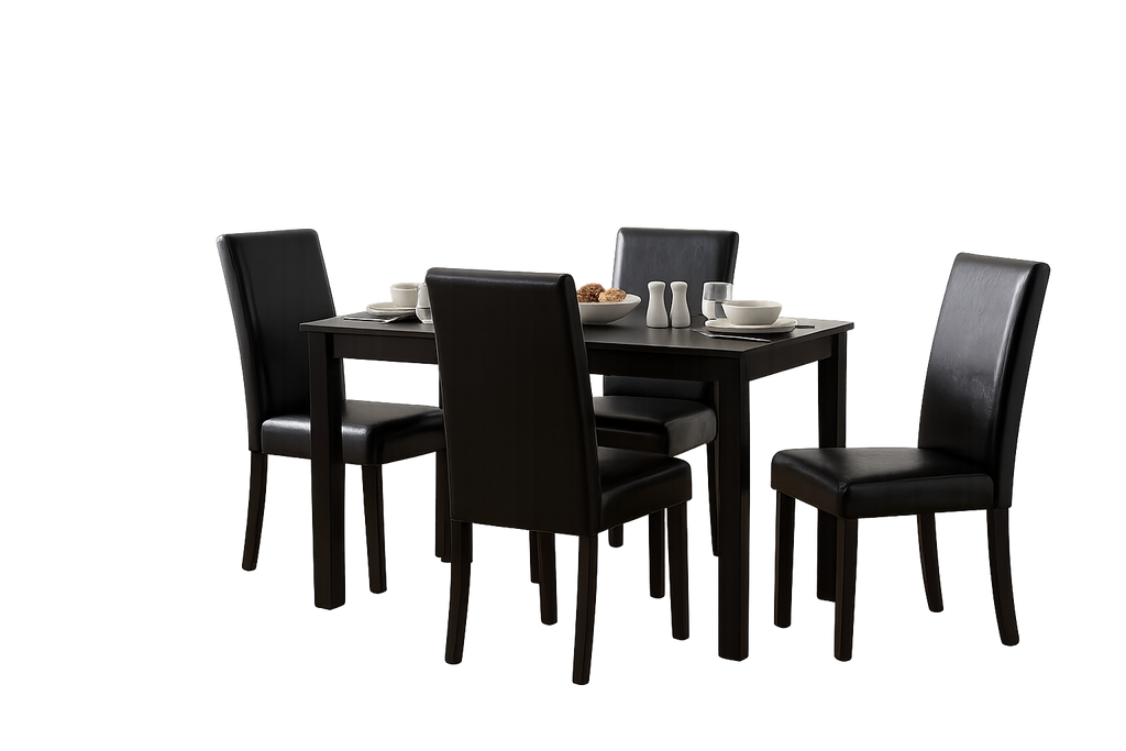 D700 BLACK - TABLE + 4 CHAIRS