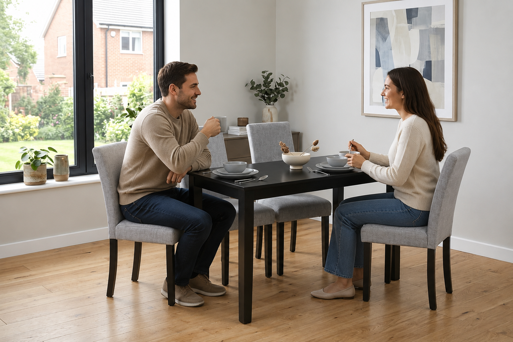 D700 GREY - TABLE + 4 CHAIRS