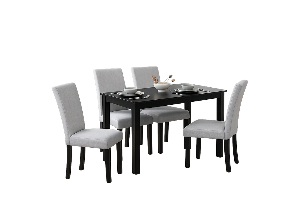 D700 GREY - TABLE + 4 CHAIRS