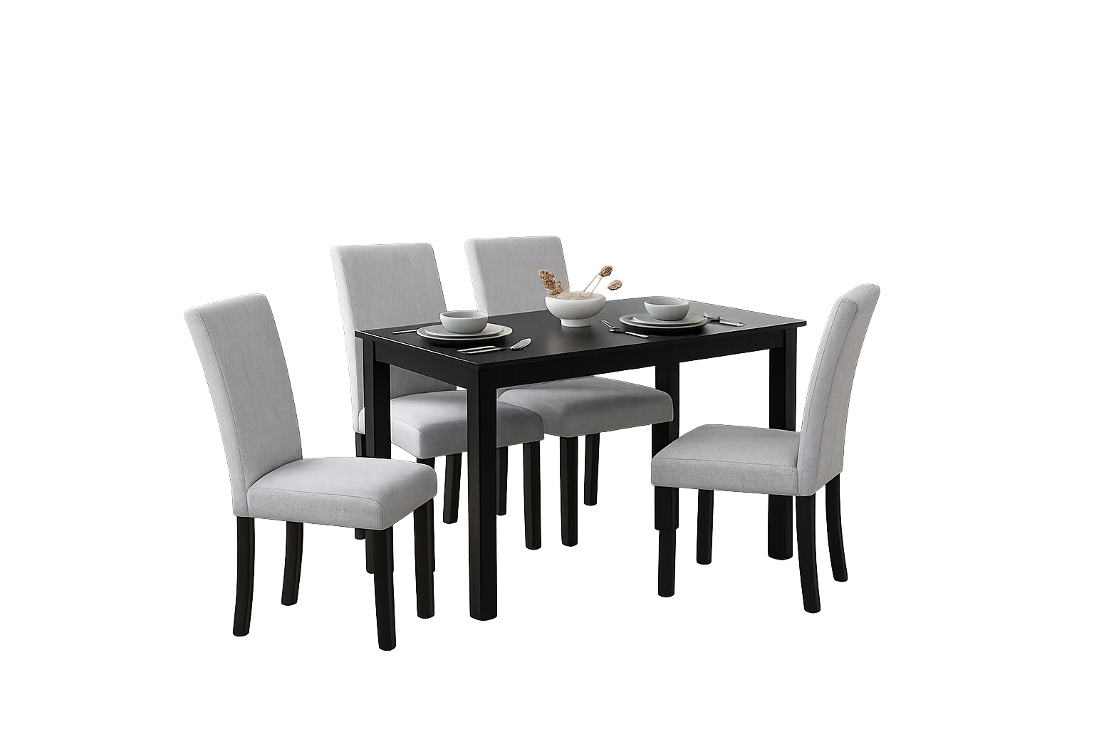 D700 GREY - TABLE + 4 CHAIRS