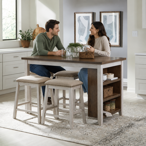 942 TWO TONE DINING SET