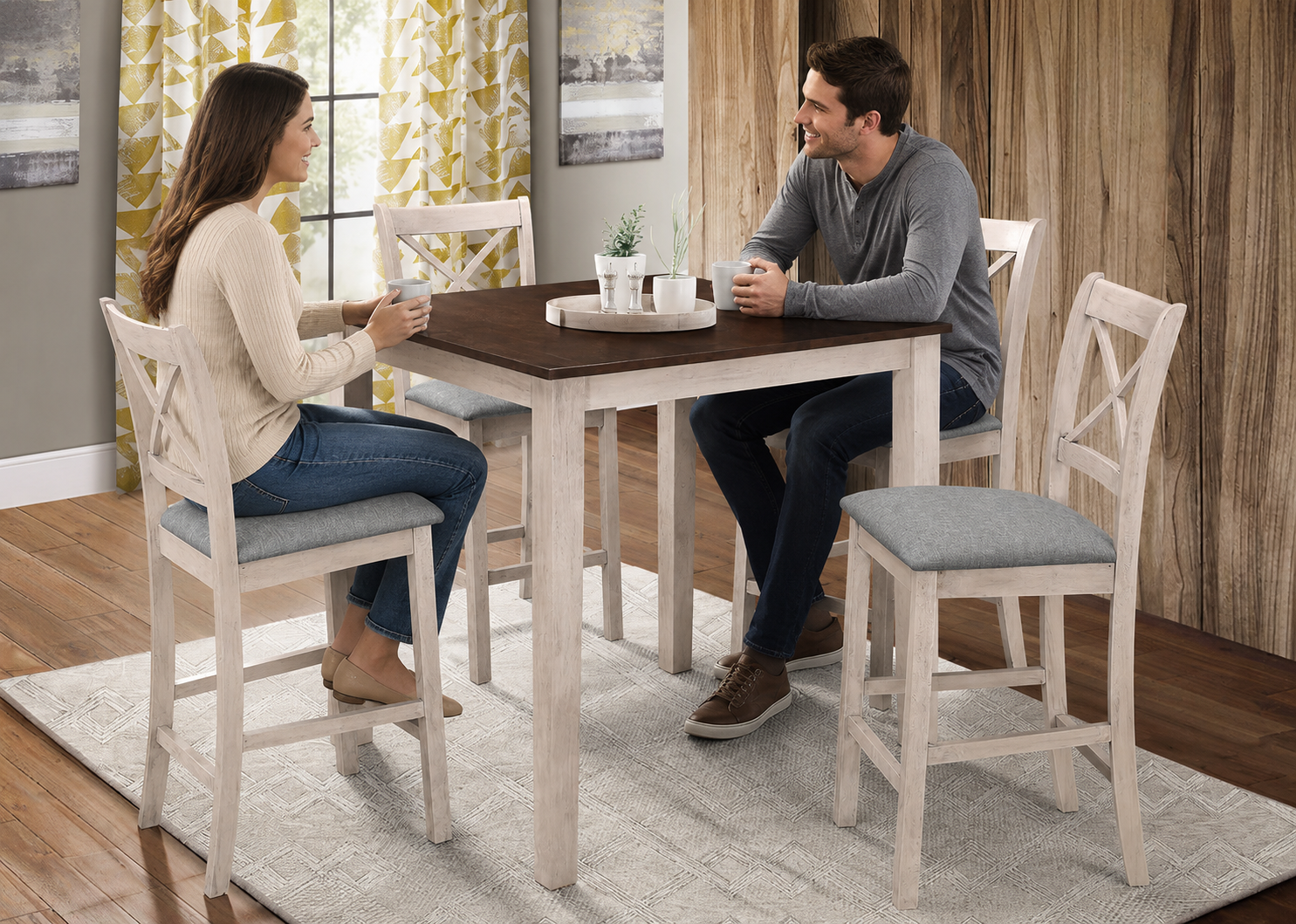 TAHOE ANTIQUE WHITE DINING SET