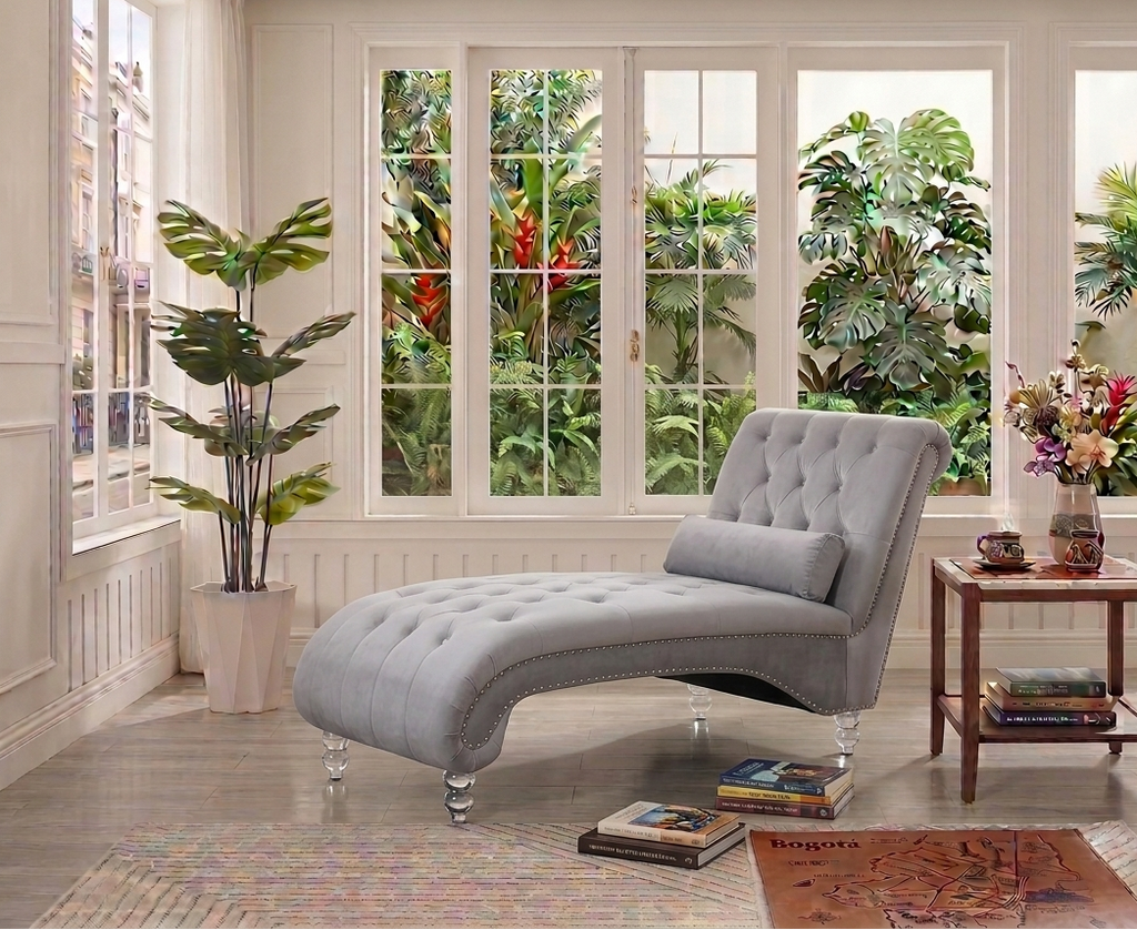 Yasmin Luxury Velvet Chaise