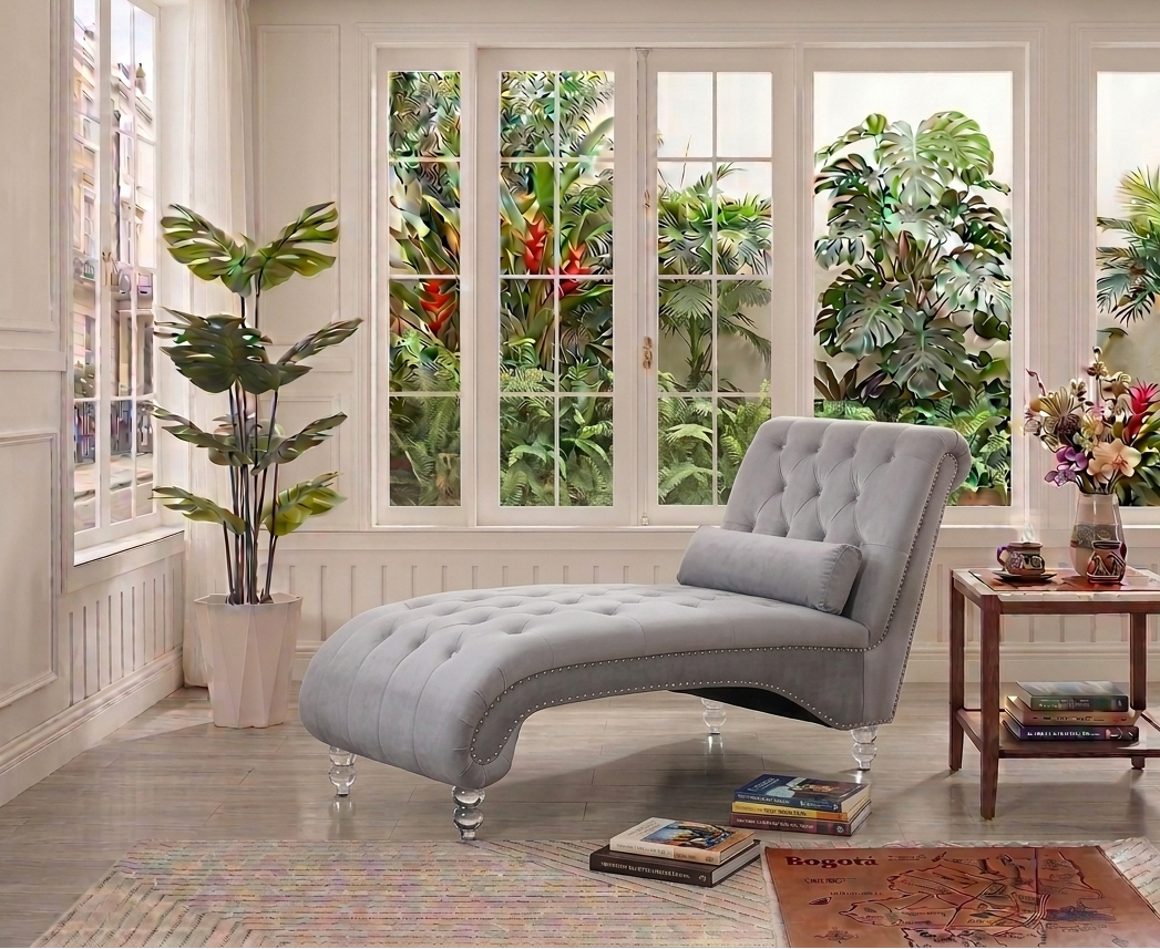 Yasmin Luxury Velvet Chaise