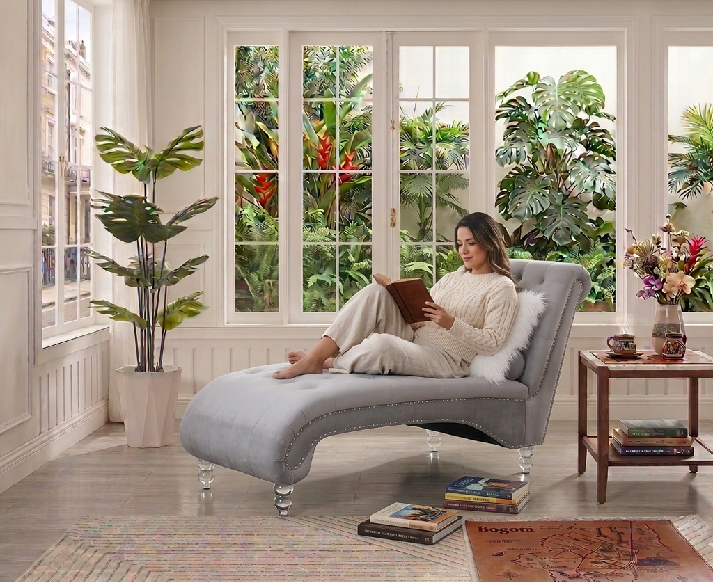 Yasmin Luxury Velvet Chaise
