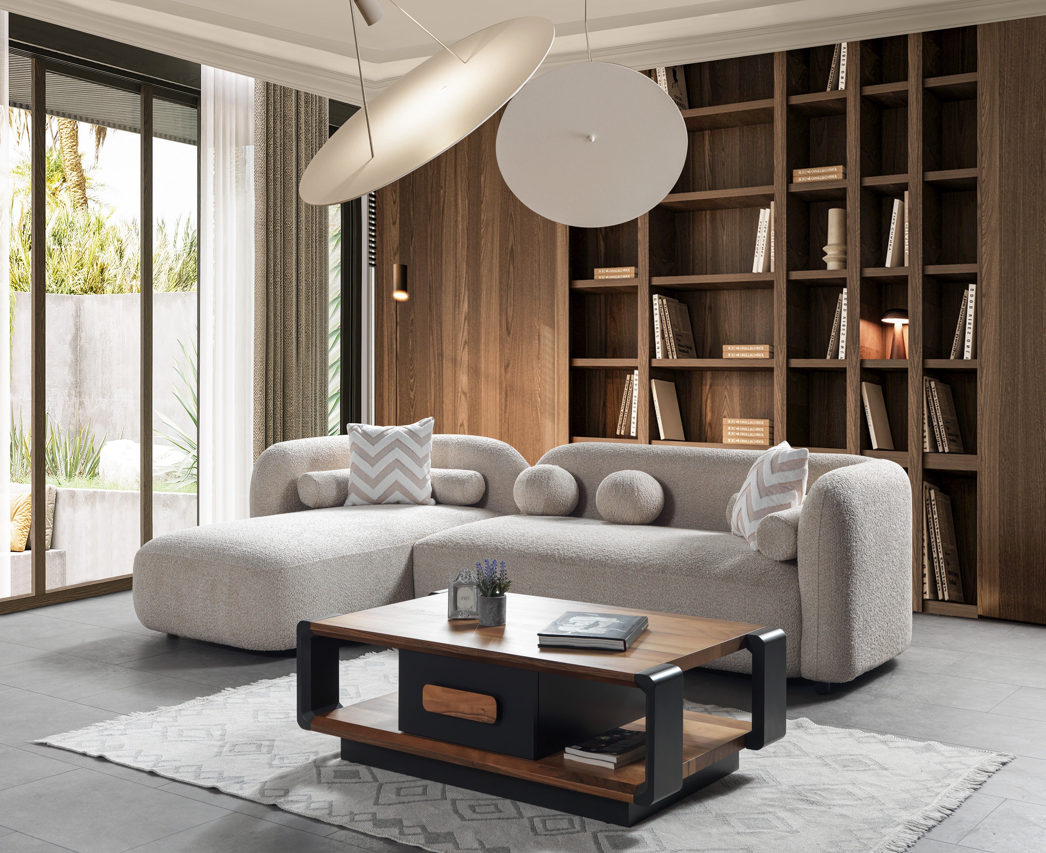 Sand Boucle LAF 110" Sectional