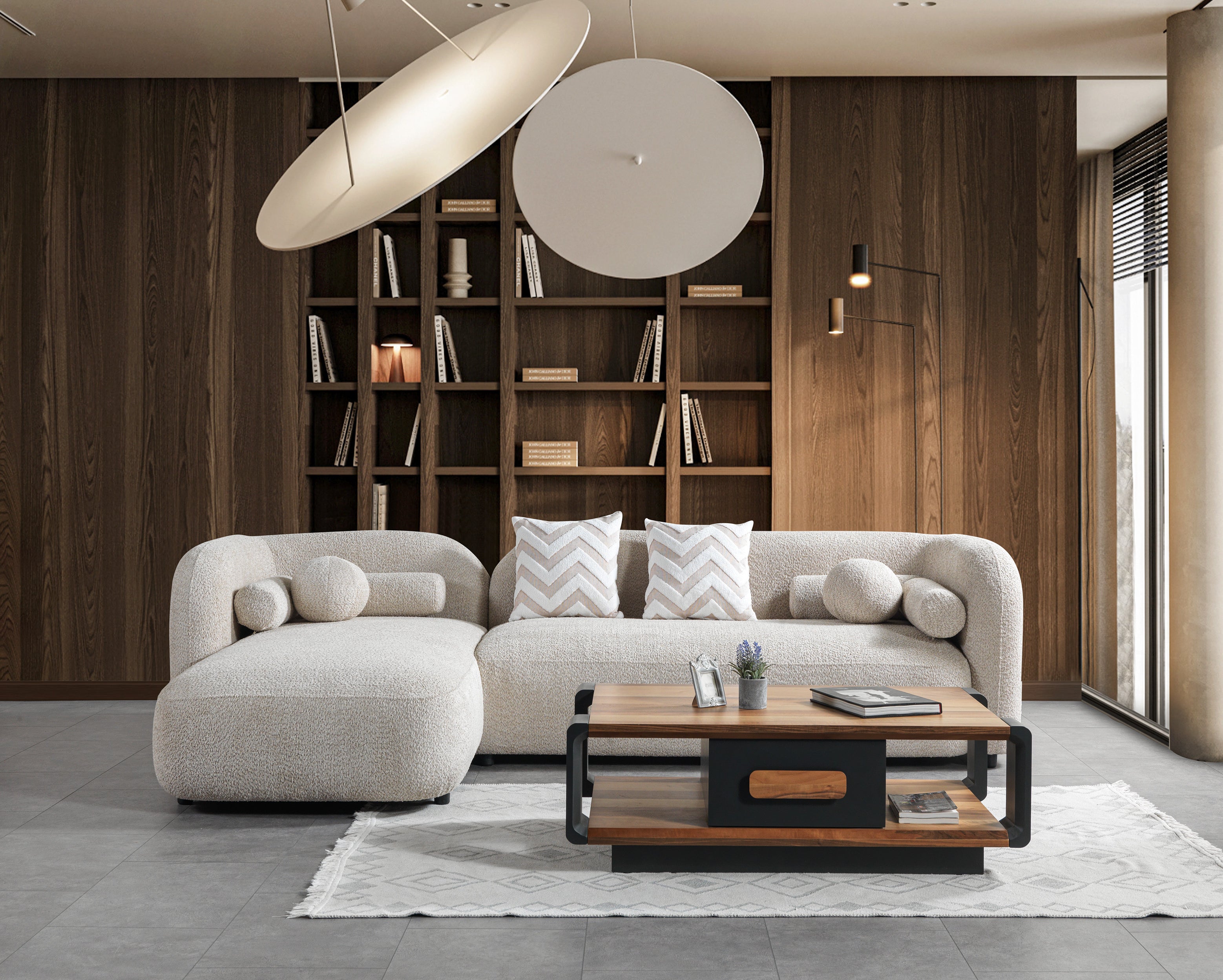 Sand Boucle LAF 110" Sectional