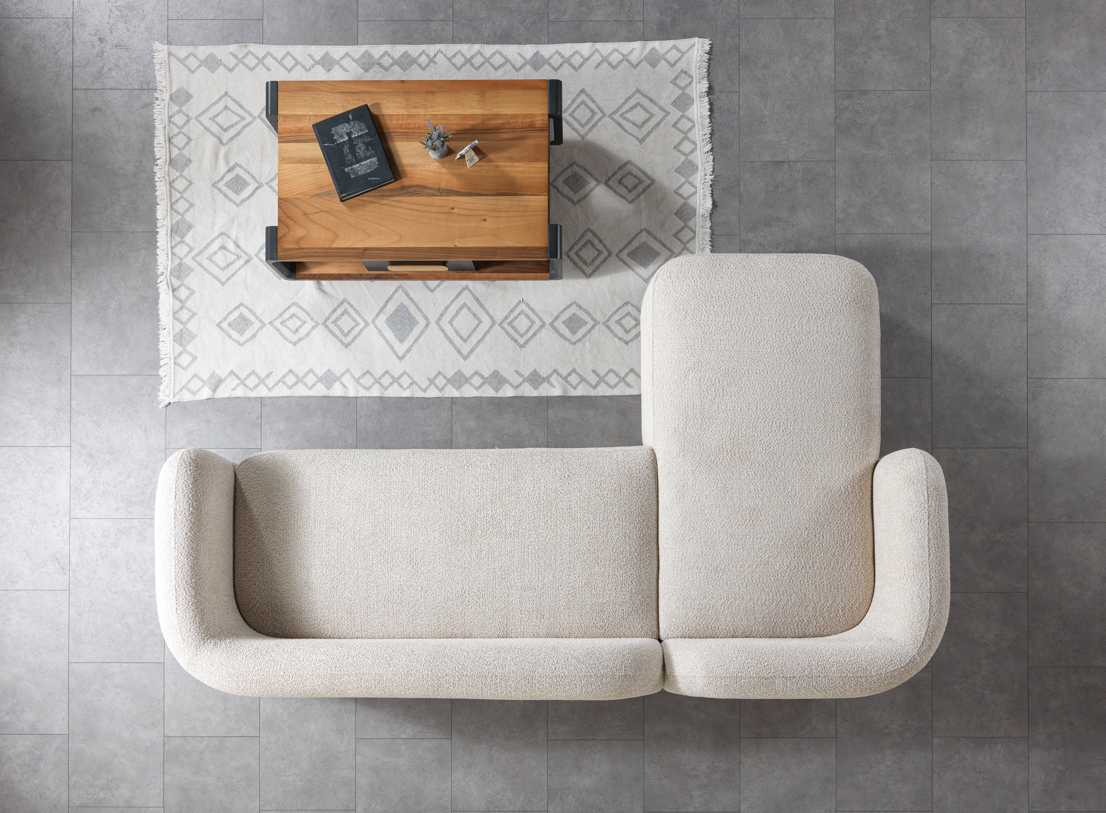 Sand Boucle LAF 110" Sectional