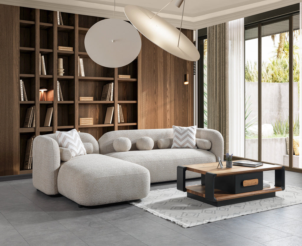Sand Boucle LAF 110" Sectional