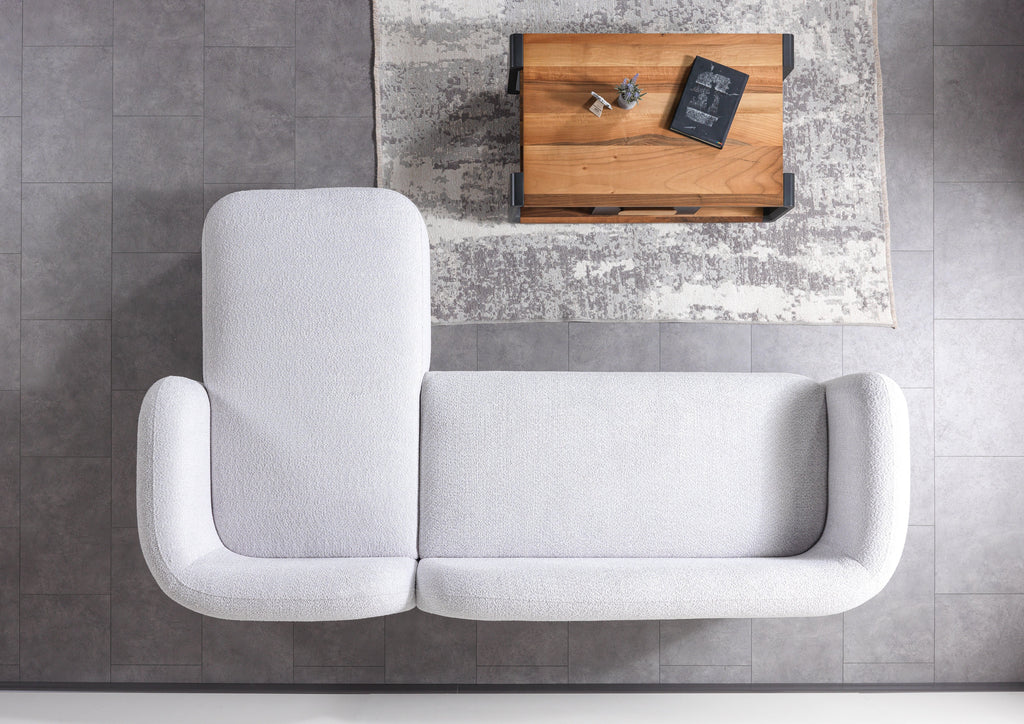 Gray Boucle RAF 110" Sectional
