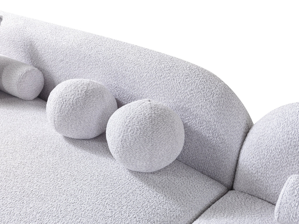 Gray Boucle RAF 110" Sectional