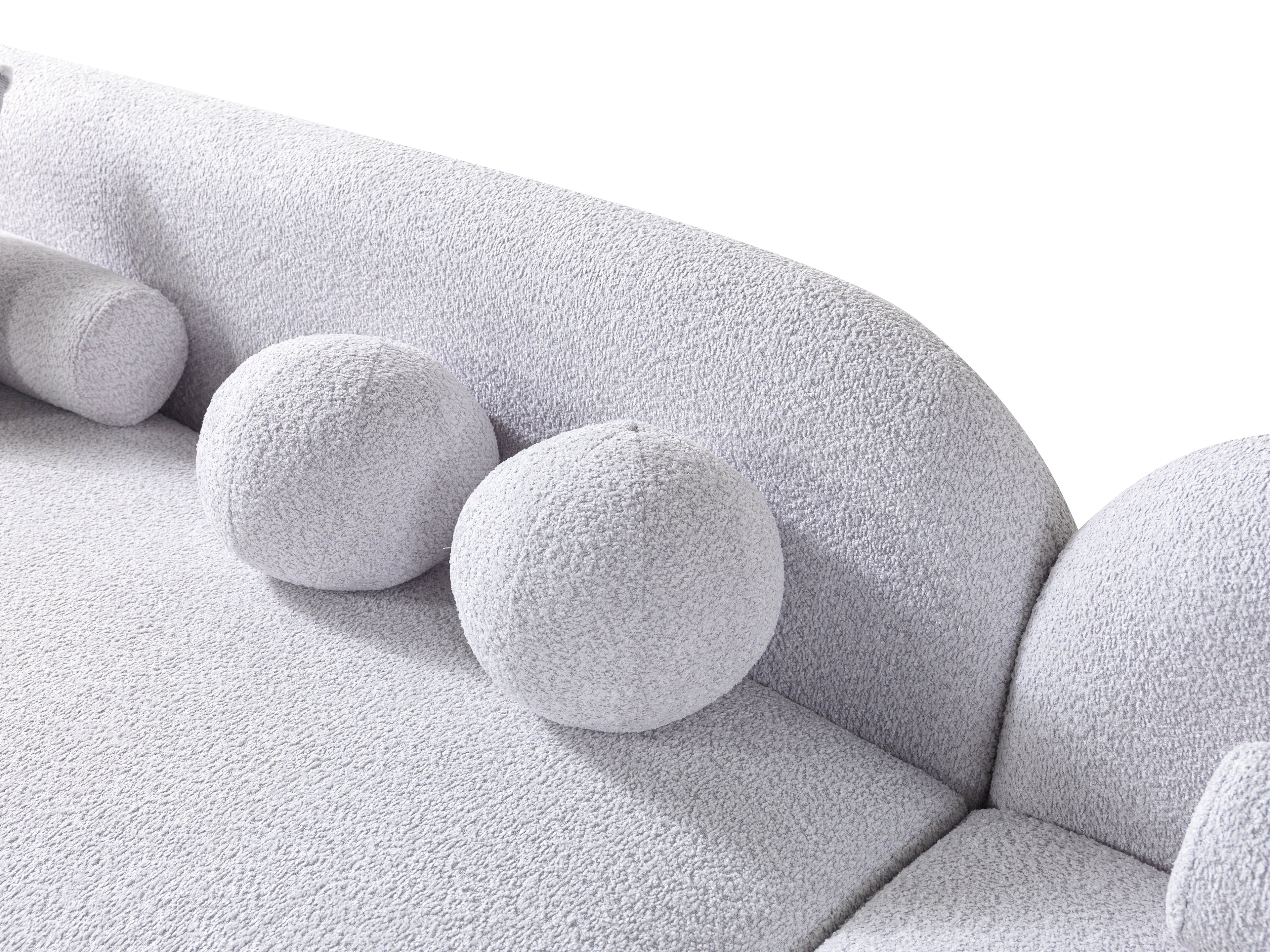Gray Boucle RAF 110" Sectional