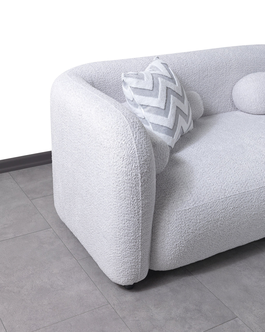 Gray Boucle RAF 110" Sectional
