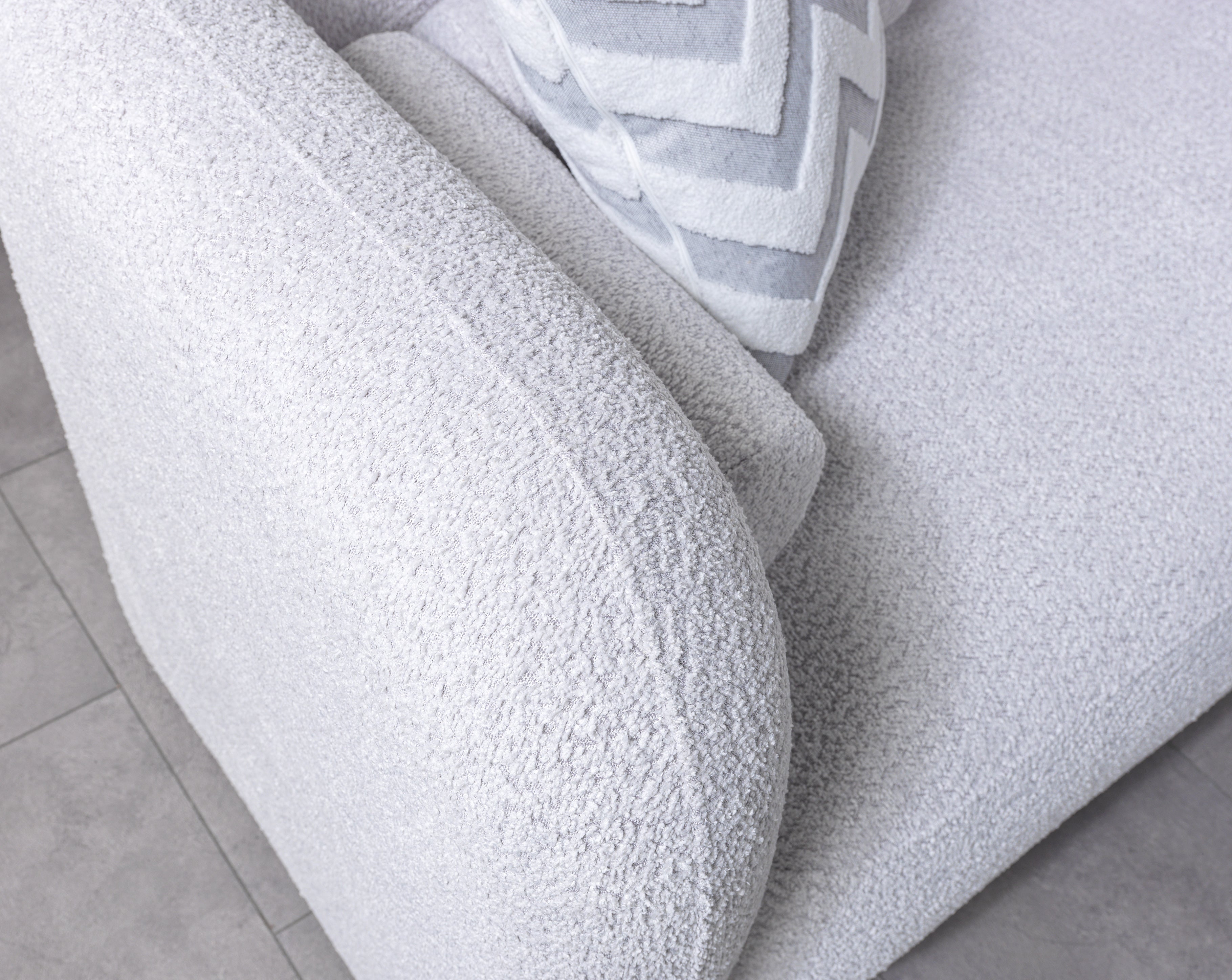 Gray Boucle RAF 110" Sectional