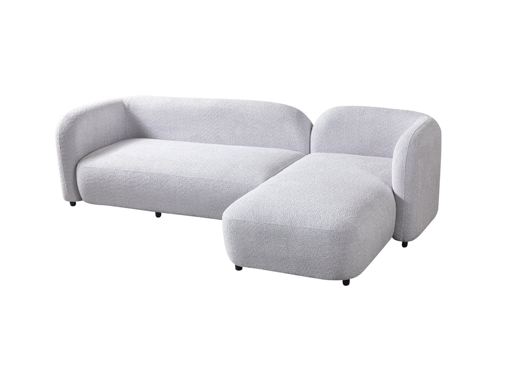 Gray Boucle RAF 110" Sectional