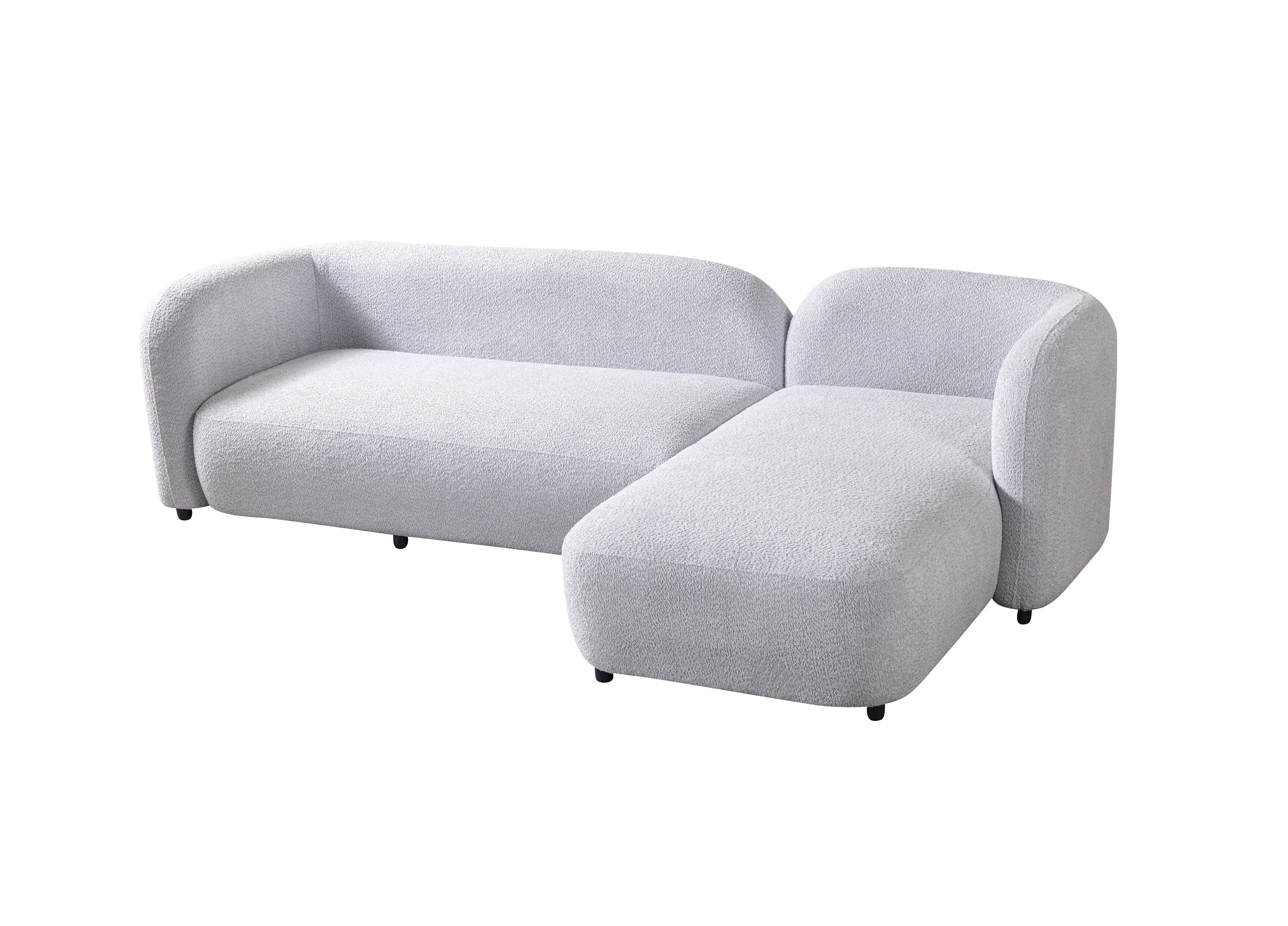 Gray Boucle RAF 110" Sectional