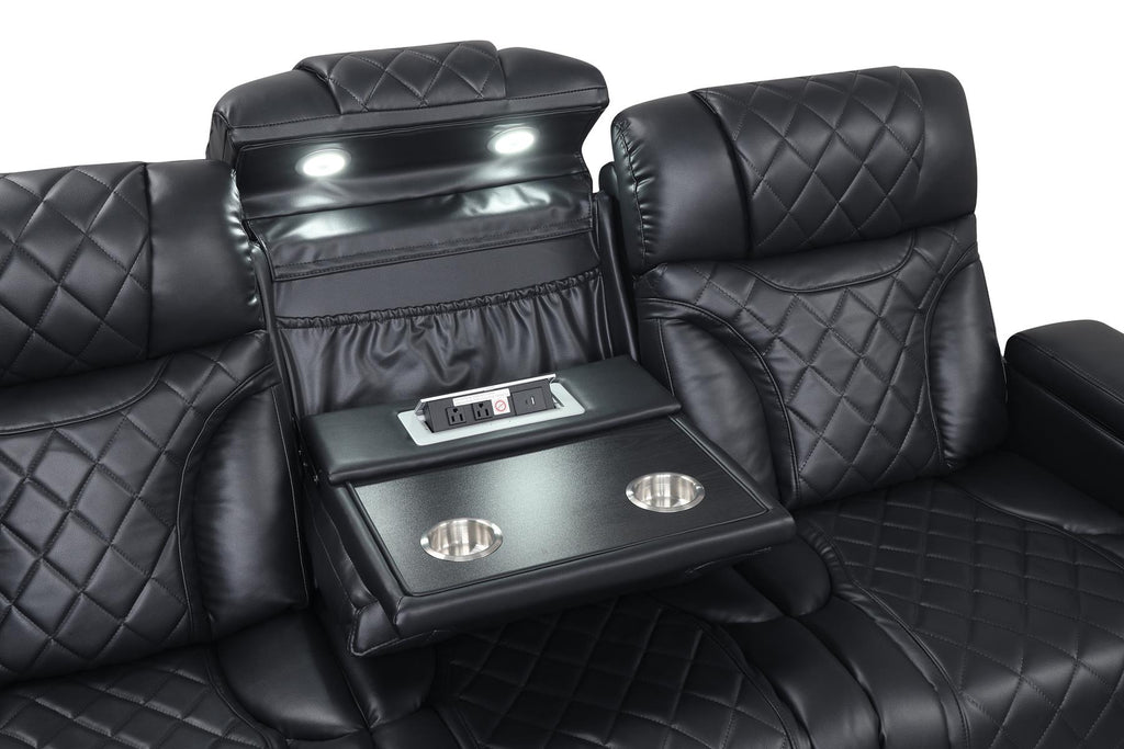 STERLING BLACK SOFA AND LOVESEAT