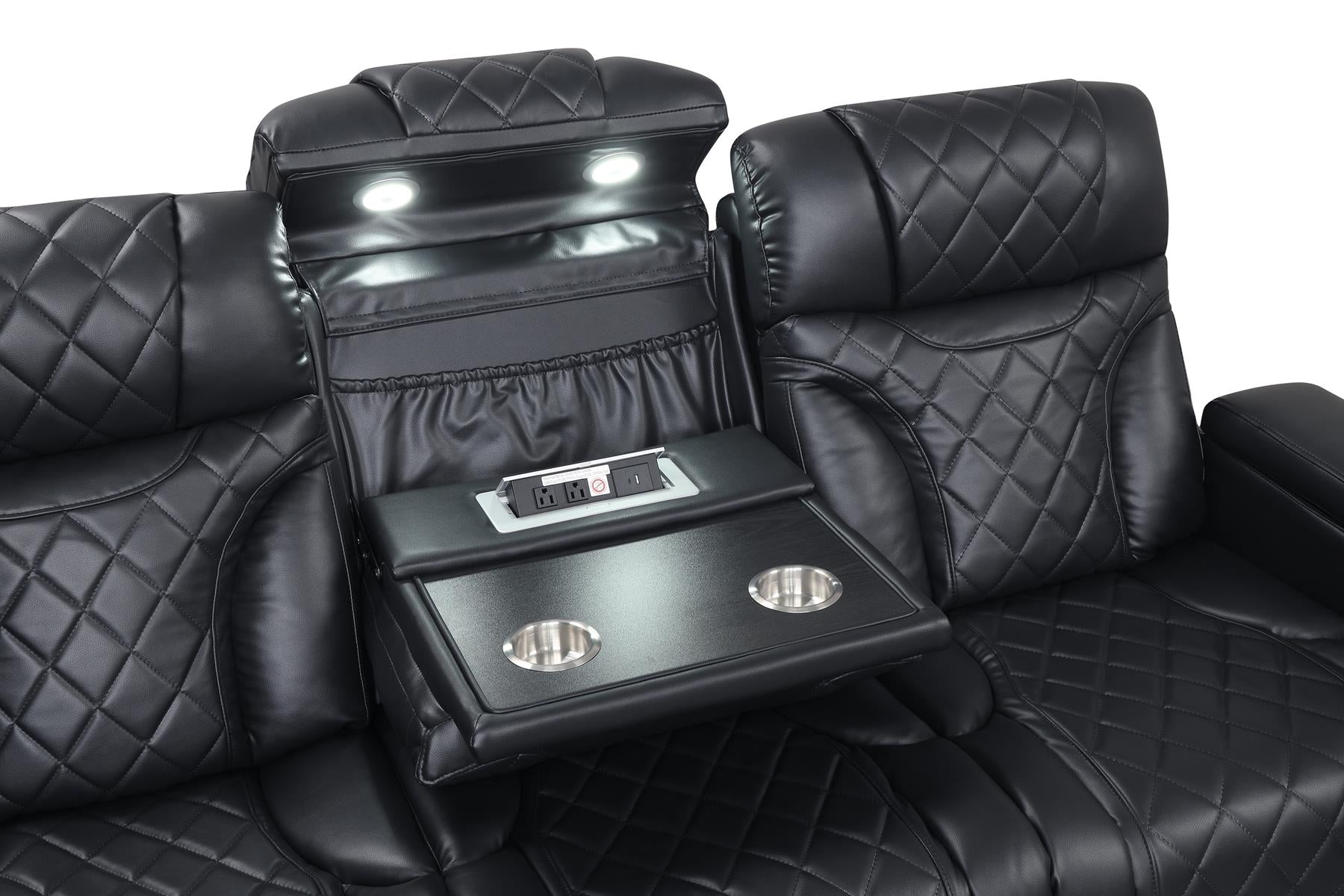 STERLING BLACK SOFA AND LOVESEAT