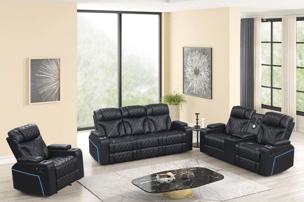 STERLING BLACK SOFA AND LOVESEAT