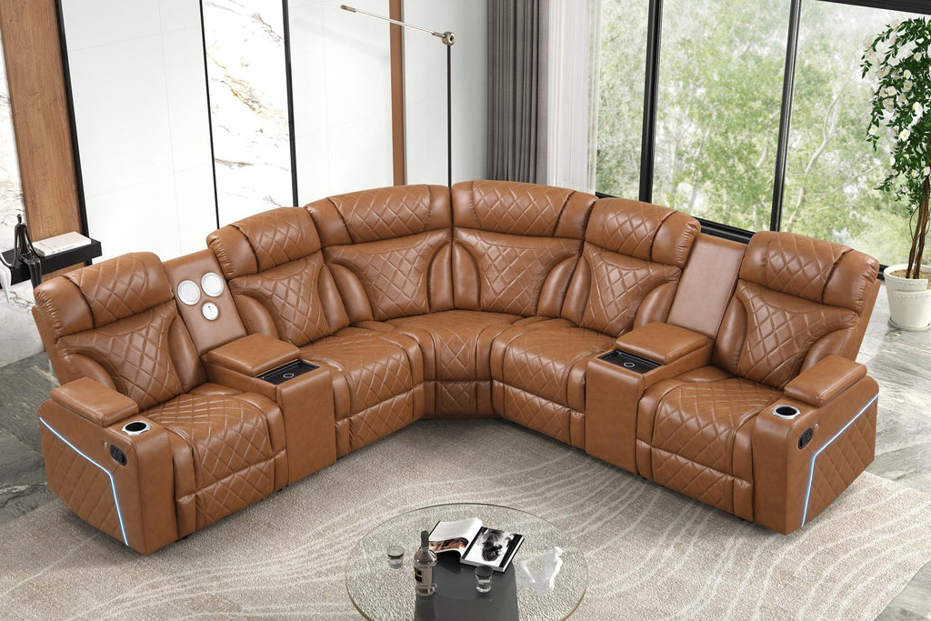 STERLING SECTIONAL BROWN