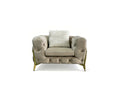 Vegas Luxury Modern Beige Velvet Chair
