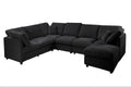 117" Modular Sectional Sofa,U-Shaped Chenille Sofa Couch with Movable Ottoman,Modern 7 Seat  Sectional