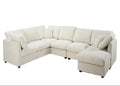 117" Modular Sectional Sofa,U-Shaped Chenille Sofa Couch with Movable Ottoman,Modern 7 Seat  Sectional